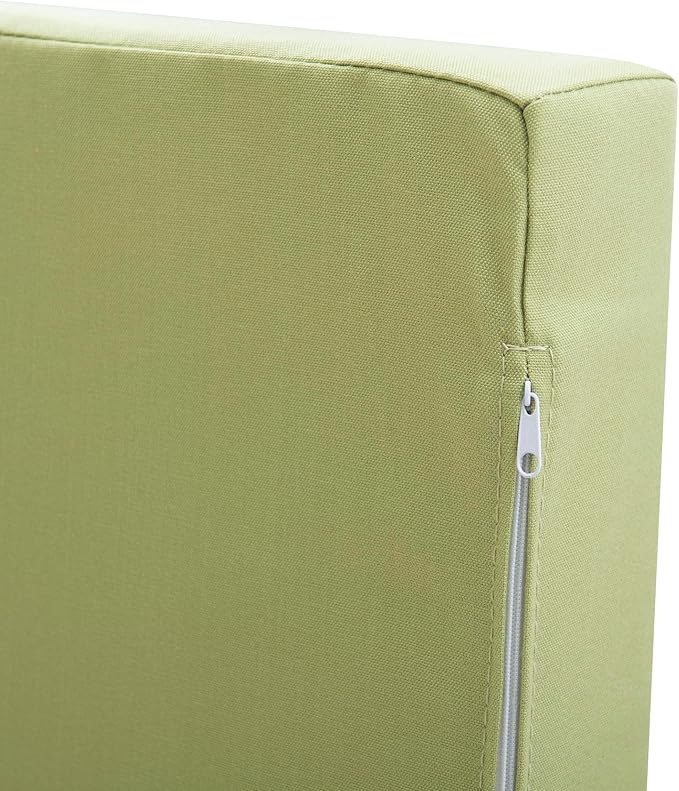 Linon Tobin Natural & White Dining Nook with Hidden Storage Spaces Includes Apple Green Cushion Set and Pillows