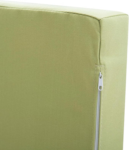 Linon Tobin Natural & White Dining Nook with Hidden Storage Spaces Includes Apple Green Cushion Set and Pillows