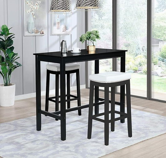 Linon 42 inch Bar Height Pub Claridge Table, Black