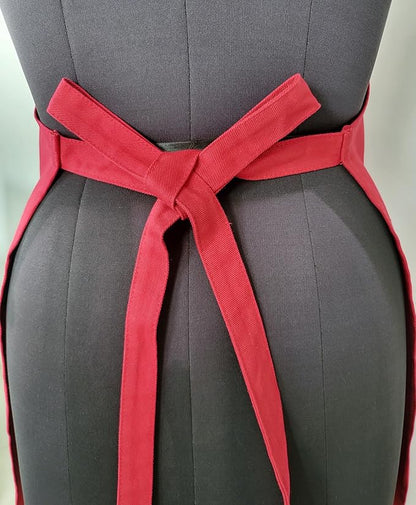 100% Cotton Kitchen Apron with 2 Pockets – Adjustable Chef Apron for Cooking Baking BBQ – Unisex Apron
