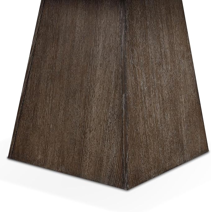 Furniture of America Rafferty Modern Solid Wood 54-inch Square Counter Height Dining Table with Genuine White Marble Tabletop and Tapered Pedestal Base, for Home Kitchen, Living Room, Dark Walnut