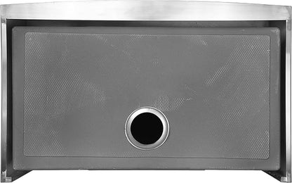 MSI 33 inch Undermount Single Bowl Farmhouse Apron Stainless Steel Kitchen Sink and Strainer, 16 Gauge