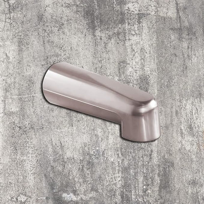 SENTO Slip On Gold Universal Heavy Durable Metal Bathroom Tub Spout Without Diverter, Heavy Duty Metal Bathtub Faucet Without Shower Diverter - 7 Inches 1/2" Copper Pipe, Satin Nickel