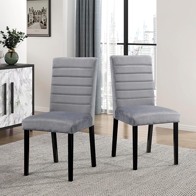Lexicon Clover Dining Chair (Set of 2), Gray