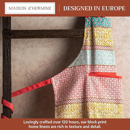 Maison d' Hermine 100% Cotton Apron for women with Pocket Kitchen Chef Apron for Men Cooking Mothers Day Gifts