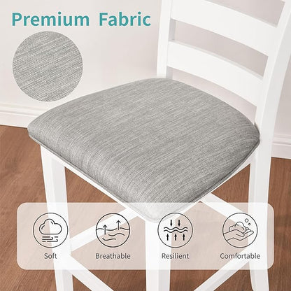Bar Table Set with Charging Station & 3-Tier Storage, Space-Saving Dining Table Set for 2 with Upholstered Chairs, Small Kitchen Island for Apartment (30 Inch+White)