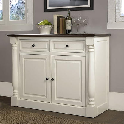 Crosley Furniture Shelby Traditional Sideboard Buffet Cabinet with Storage, White