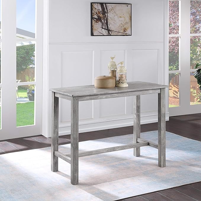 Boraam Sonoma Pub Table - Storm Gray Wire-Brush