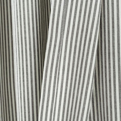 Lush Decor Vintage Stripe Yarn Dyed Cotton Blend Window Curtain Panels Pair, 40" W x 84" L Gray - Striped Curtains for Living Room - Bedroom Curtains