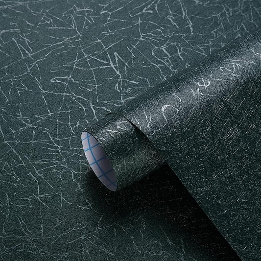 Safiyya Wallpaper Blackish Green Silk Peel and Stick Wallpaper Textured Green Contact Paper Removable Solid Color Self Adhesive Wall Paper Vinyl Rolls 118"x 17.3"