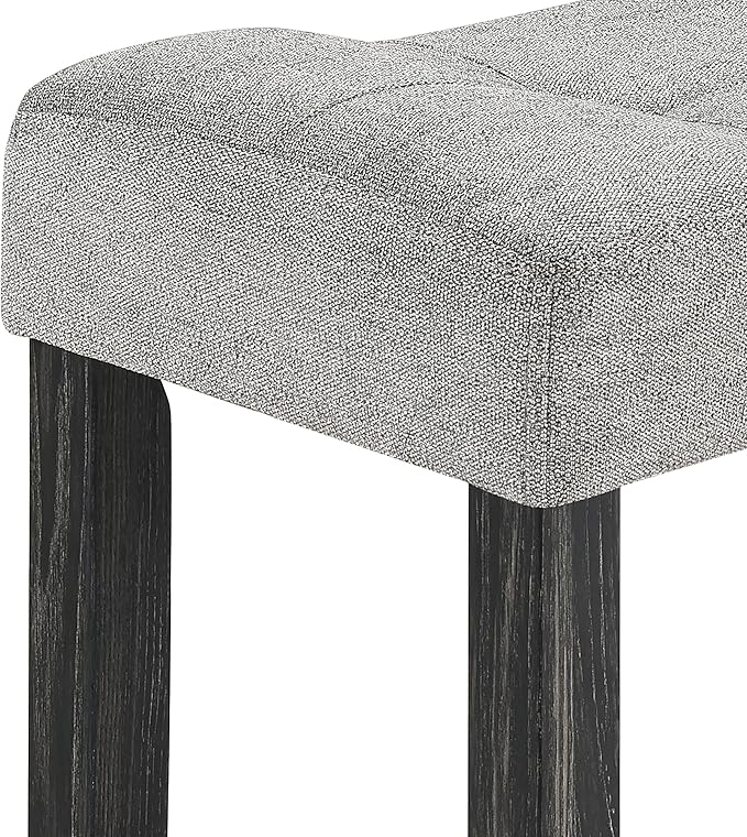LKTART Dining Bar Table and Chairs Set 5 Piece Bar Table Set, Industrial Breakfast Table with 4 Padded Stools for Kitchen Dining Room Living Room (Black + Gray)