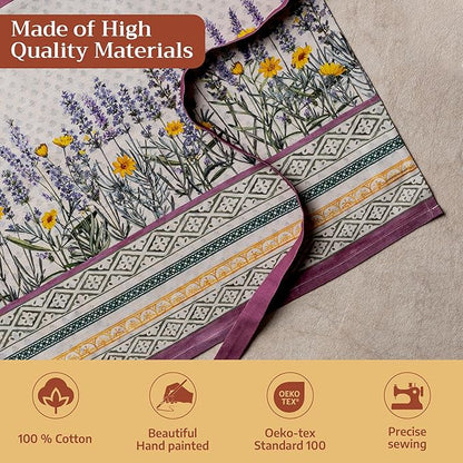 Maison d' Hermine 100% Cotton Apron for women with Pocket Kitchen Chef Apron for Men Cooking Mothers Day Gifts