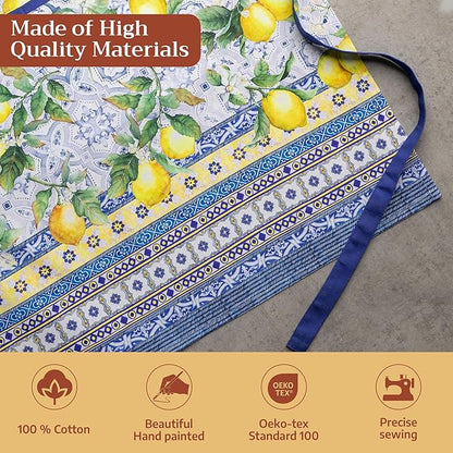 Maison d' Hermine 100% Cotton Apron for women with Pocket Kitchen Chef Apron for Men Cooking Mothers Day Gifts