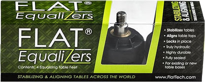 FLAT Equalizers - 5/16" -18 Thread Size | Stop Wobbly Tables | Restaurant Grade, Easy Install, Improves Customer Experience
