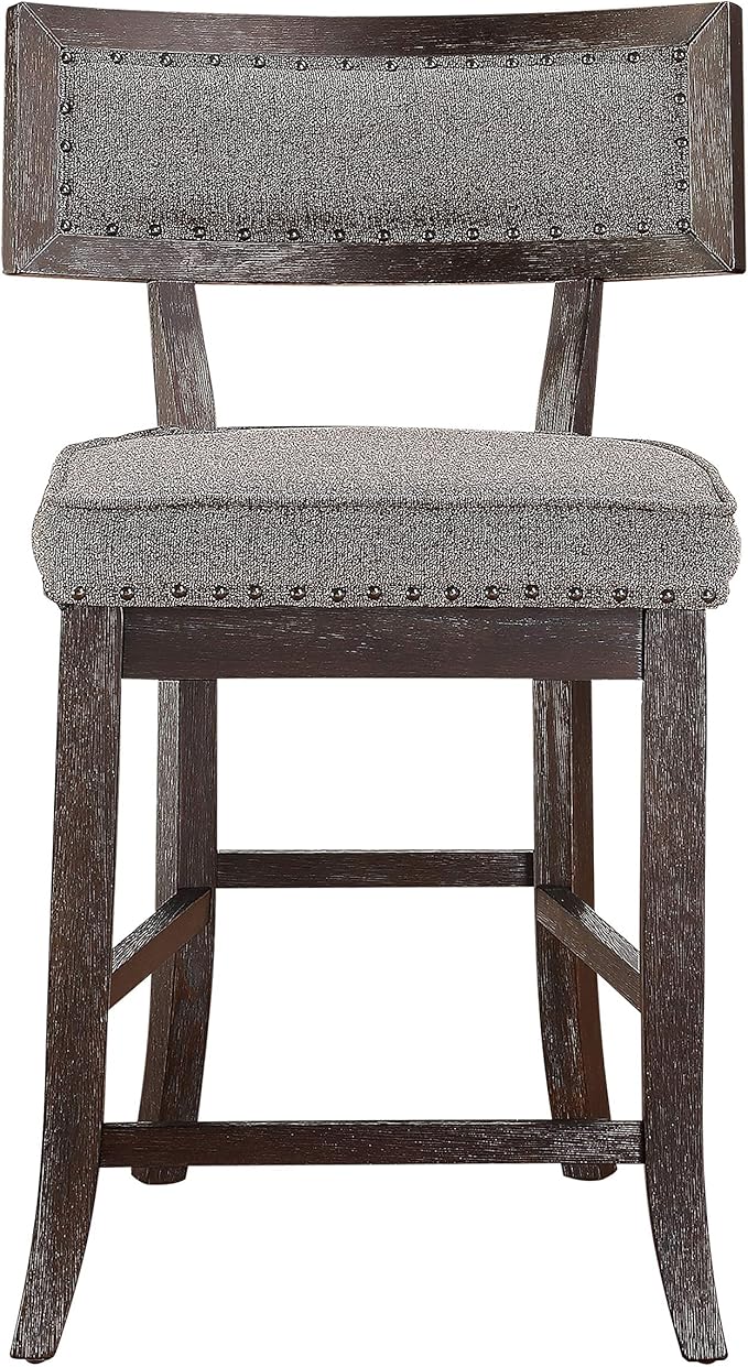Lexicon Palladium Counter Height Dining Chair (Set of 2), Cherry/Grey