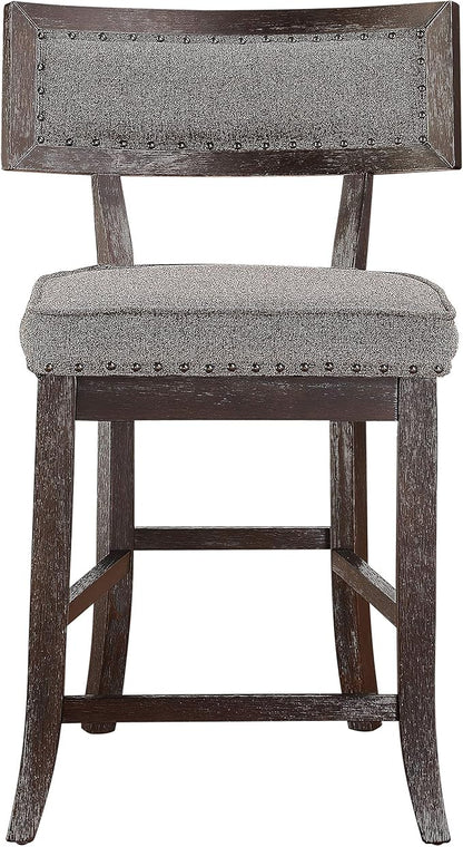 Lexicon Palladium Counter Height Dining Chair (Set of 2), Cherry/Grey