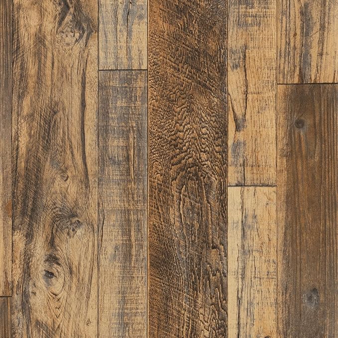 Decoroom Wood Wallpaper 17.71''×787'' Shiplap Peel and Stick Wallpaper Rustic Wood Grain Contact Paper Removable Self Adhesive Distressed Vinyl Film Roll for Table Cabinets Shelf Liner Decorative