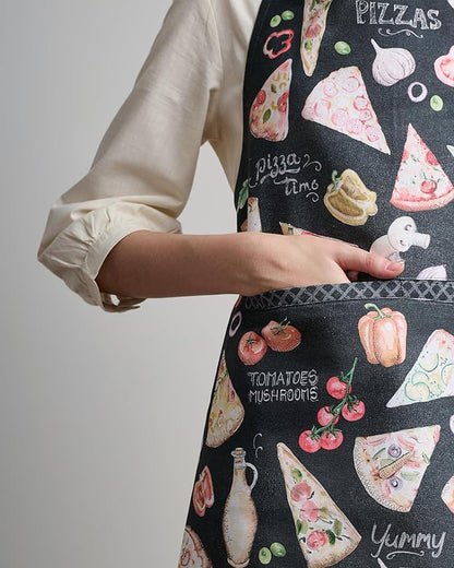 Maison d' Hermine 100% Cotton Apron for women with Pocket Kitchen Chef Apron for Men Cooking Mothers Day Gifts