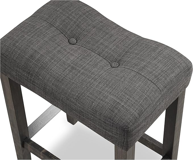 Roundhill Furniture Sora Wood 3-Piece Counter Height Dining Set, Grey,Grey