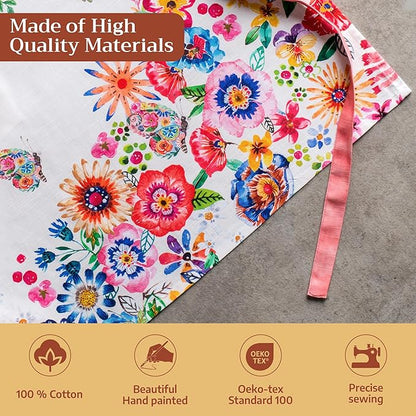 Maison d' Hermine 100% Cotton Apron for women with Pocket Kitchen Chef Apron for Men Cooking Mothers Day Gifts
