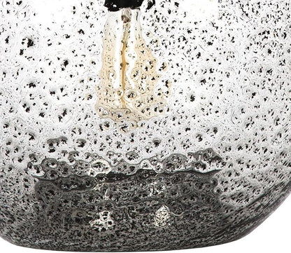 CASAMOTION Pendant Lighting Kitchen Island Entryway Hallway Foyer Clear Glass Black Marble Modern Farmhouse Ceiling Hanging Light fixtures Large Globe Black Chain Kit 13 inch H