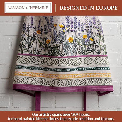Maison d' Hermine 100% Cotton Apron for women with Pocket Kitchen Chef Apron for Men Cooking Mothers Day Gifts