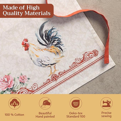Maison d' Hermine 100% Cotton Apron for women with Pocket Kitchen Chef Apron for Men Cooking Mothers Day Gifts