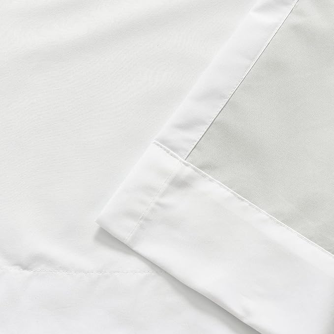 Lush Decor Allison Ruffle 100% Blackout Window Curtain Single 40" W x 84" L White - White Blackout Curtains for Bedroom or Nursery - Coquette Curtains