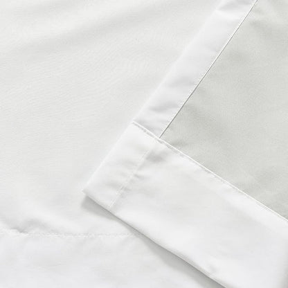 Lush Decor Allison Ruffle 100% Blackout Window Curtain Single 40" W x 84" L White - White Blackout Curtains for Bedroom or Nursery - Coquette Curtains