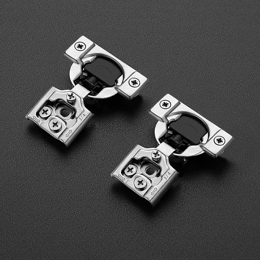 Ravinte 6 Pack 3 Pairs 3/4 inch Overlay Soft Close Hinges for Kitchen Cabinet Satin Nickel Hidden Stainless Steel Concealed Hinges self Closing