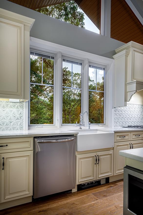 Fine fixtures Sutton Fireclay sink, 30" Apron Front Farmhouse Kitchen Sink. Solid (Not Hollow)