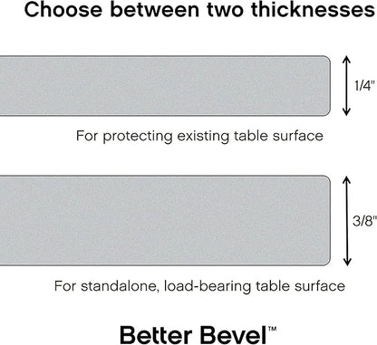 The Better Bevel 28 inch Round Glass Table Top - Clear Tempered Glass Surface Protector - Safe Flat Polished Edge - Coffee, Dining and End Table