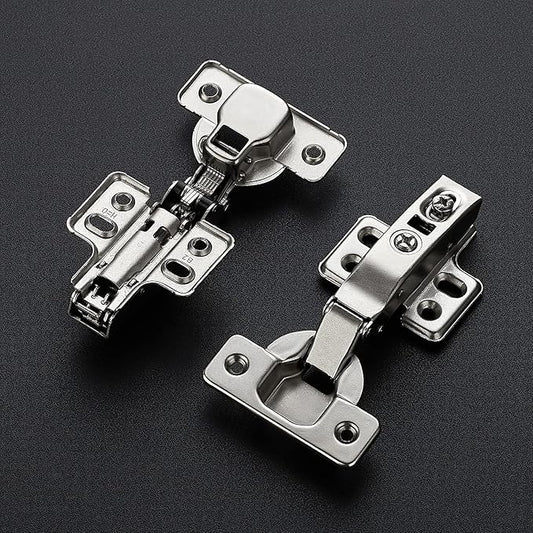 Ravinte 50 Pack 25 Pairs European Kitchen Cabinet Hinges Soft Close Full Overlay Door Heavy-Duty Frameless Adjustable Concealed Cabinet Cup Hinges