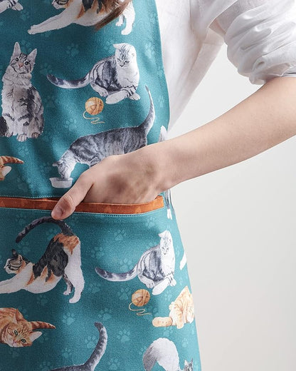 Maison d' Hermine 100% Cotton Apron for women with Pocket Kitchen Chef Apron for Men Cooking Mothers Day Gifts