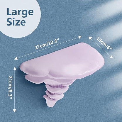 UITWMKTG 1 Pack Large Mushroom Shelves Floating Shelf Cottage Core Wall Decor Cute Hanging Shelf for Home Living Room Bedroom Kitchen Unique Wall Decor Pink