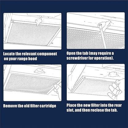 97007696 Range Hood Filter 41F Stove Vent Hood Filters for Kitchen Range Hood Filter Replacement Grease Mesh Grease & Charcoal Carbon Oven Vent Hood Filters by Size 10.5" x 8.8" 41F 10.5" x 8.75"