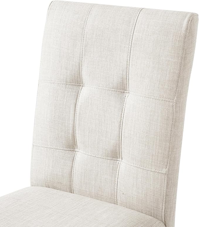 Merax Dining Chair Set of 4, Upholstered Chairs with Back and Wood Legs, Mid-Century Modern Accent Chairs for Kitchen Island Dining Room
