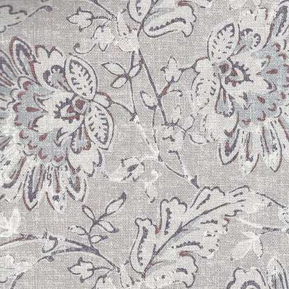 HomePop Classic Parsons Dining Chair -Gray Linen Artistic Floral Print (Set of 2)