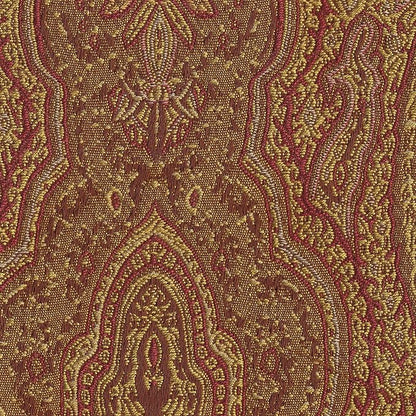 Homepop Home Decor |K1136-F765 | Classic Upholstered Parsons Dining Chair | Single Accent Dining Chair, Red & Gold Damask