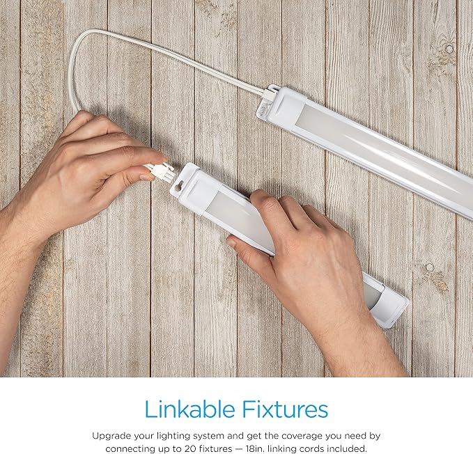 Enbrighten Premium Linkable Under Cabinet Fixture, 36in, LED, Linkable, 1220 Lumens, 3000K Warm White, 38847-T1
