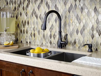 Pfister Wheaton Kitchen Faucet with Pull Down Sprayer and Soap Dispenser, Single Handle, High Arc, Tuscan Bronze Finish, GT529WH1Y