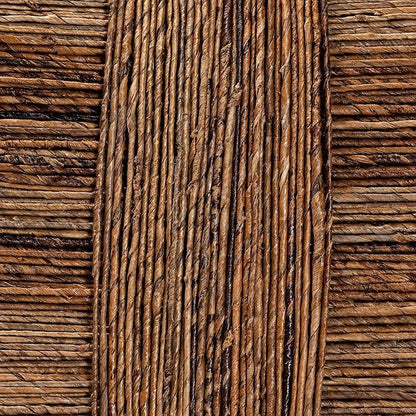Bali & pari Chabela Handwoven Seagrass Armchairs - Solid Mango Wood Frame Dining Chair with Woven Seat and Backrest, Rustic Boho Style Kitchen or Dining Room Seating, Medium Brown