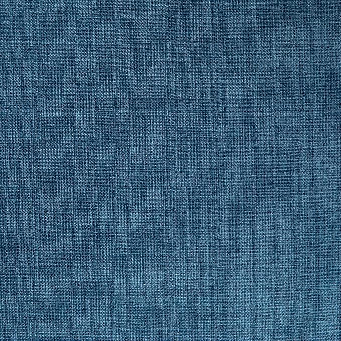 SIMPLIHOME Lowell Dining Chairs - Upholstered Light Natural Oak Bentwood Frame and Linen-Style Fabric Kitchen Chair in Blue, Modern Dining Room Seating with Curved Back and Padded Seat