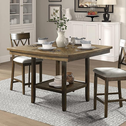 Lexicon Attis Counter Height Dining Table, Light Oak