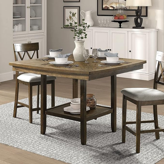 Lexicon Attis Counter Height Dining Table, Light Oak