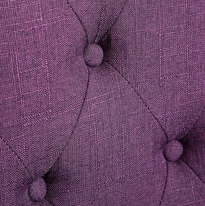 Roundhill Furniture Habit Solid Wood Tufted Parsons Purple Dining Chair, Set of 2